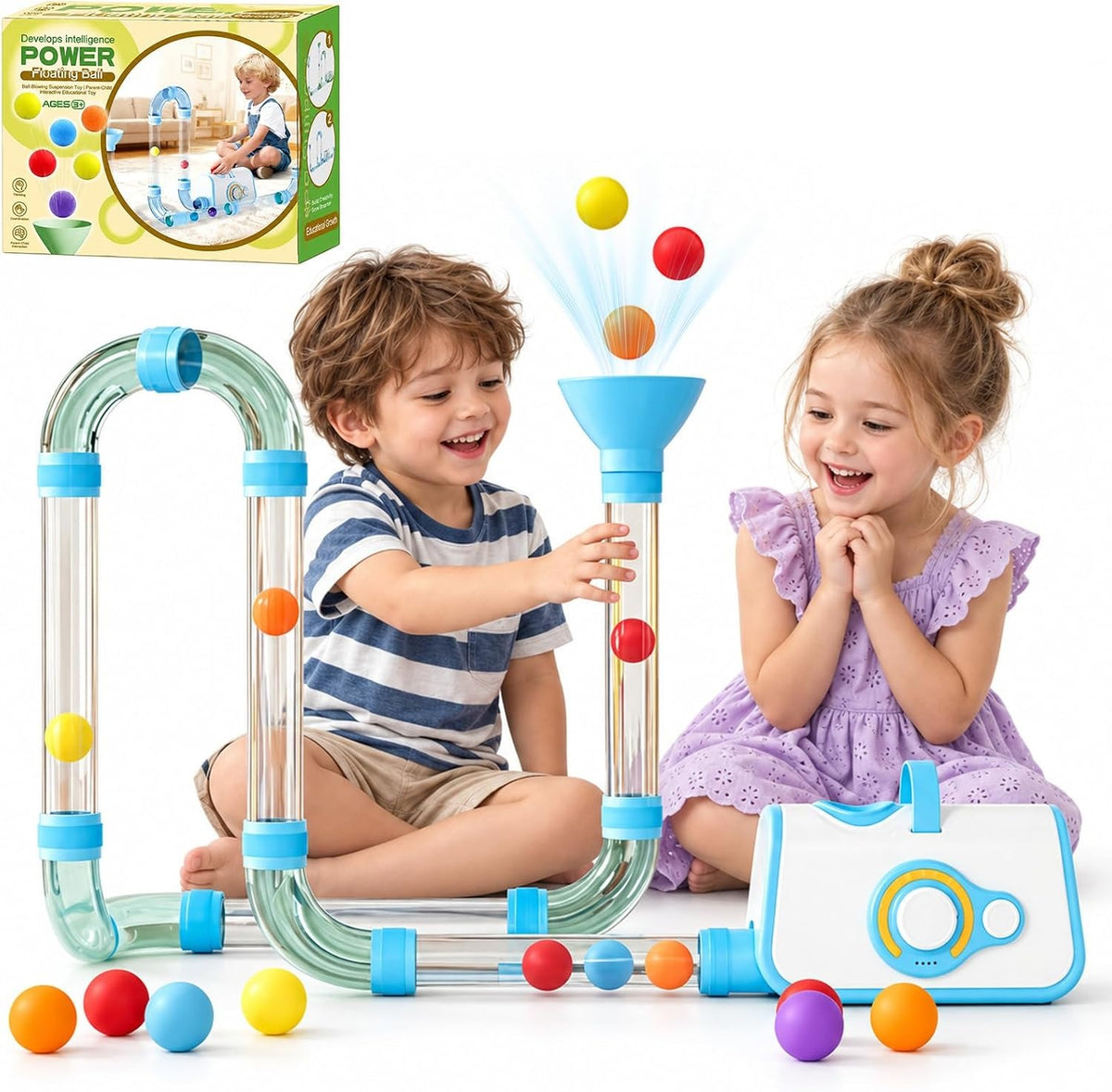 Air Tube Expansion Kit – STEM Building Toy for Kids, Ages 3+