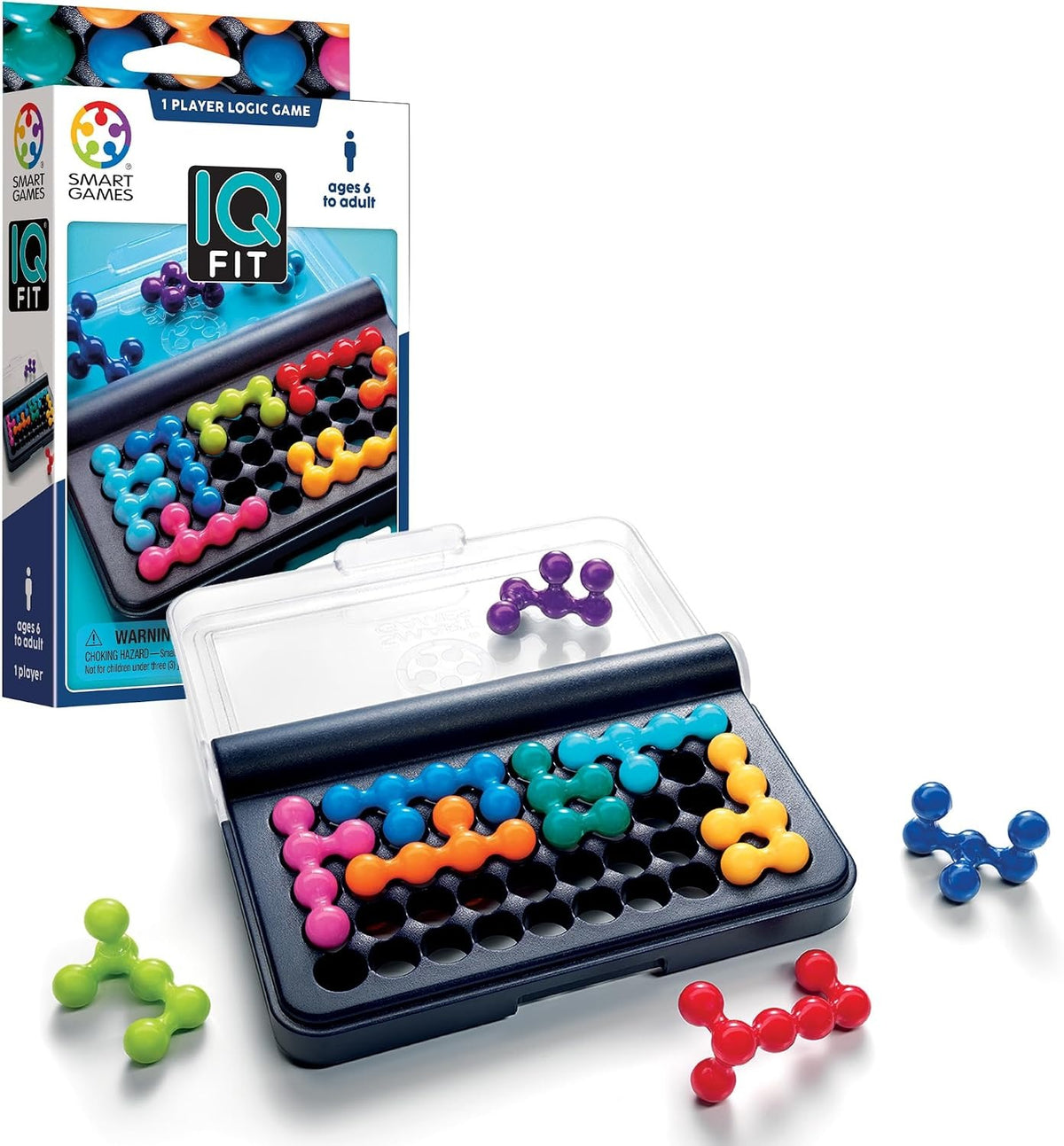SmartGames IQ Fit – Logic Puzzle Game, 120 Challenges, Ages 6+