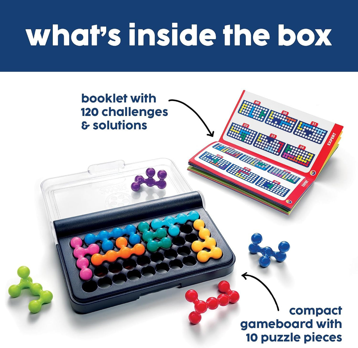 SmartGames IQ Fit – Logic Puzzle Game, 120 Challenges, Ages 6+
